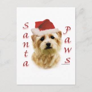 Norfolk Terrier Santa Paws Holiday Postcard
