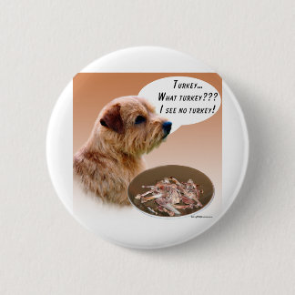 Norfolk Terrier Turkey Pinback Button