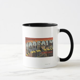 Norfolk, Virginia - Large Letter Scenes Mug