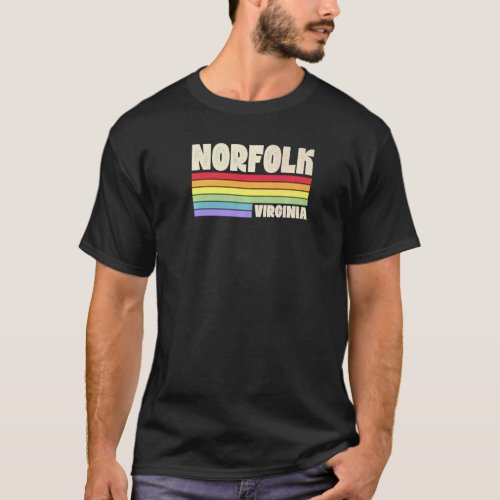 Norfolk Virginia Pride Rainbow Flag Gay Pride Merc T_Shirt