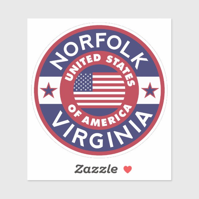 NORFOLK, Virginia Sticker (Sheet)