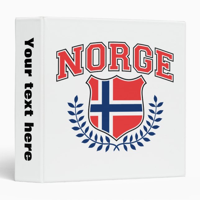 Norge 3 Ring Binder (Front/Spine)