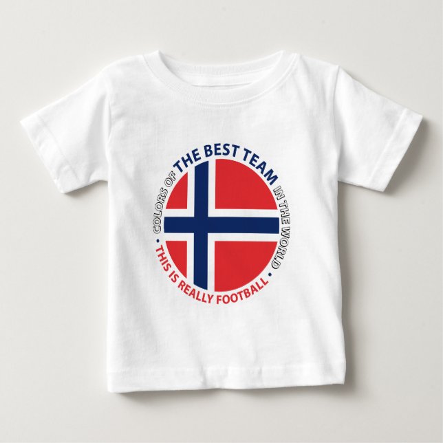Norge Norway Art Shield Baby T-Shirt (Front)