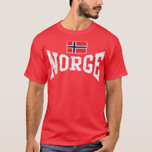 Norge Norway Flag Norwegian Vintage Faded T-Shirt