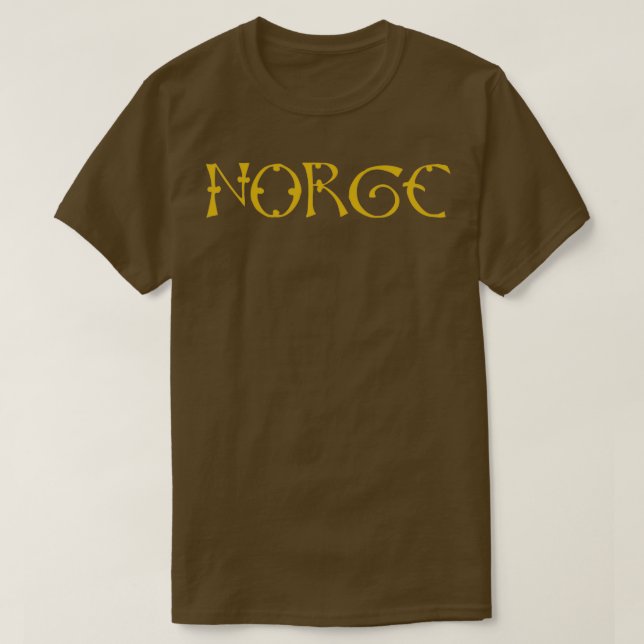 Norge Norway Gold Viking T-Shirt (Design Front)