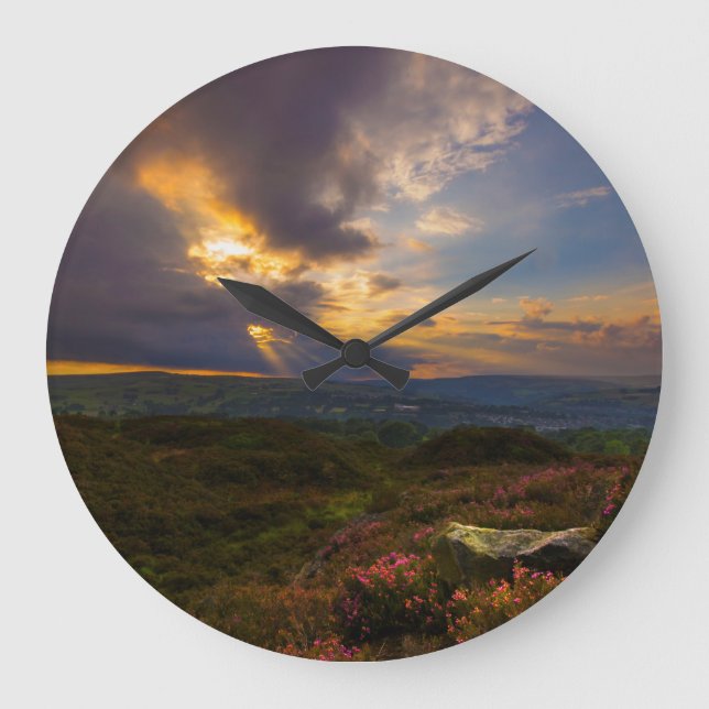Norland moor sunset large clock (Front)