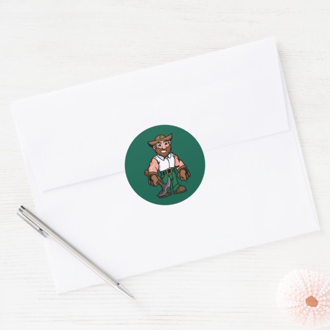Norm the Niner Classic Round Sticker (Envelope)