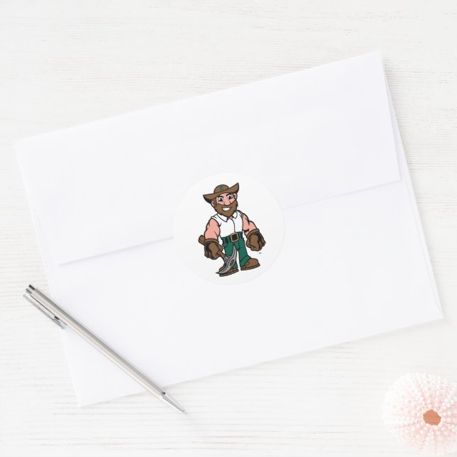 Norm the Niner Classic Round Sticker (Envelope)