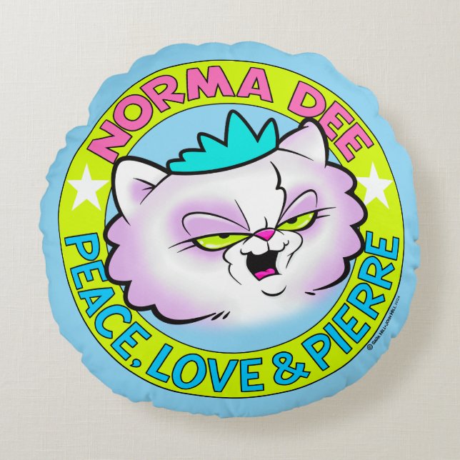 Norma Dee Logo Throw Pillow (Front)