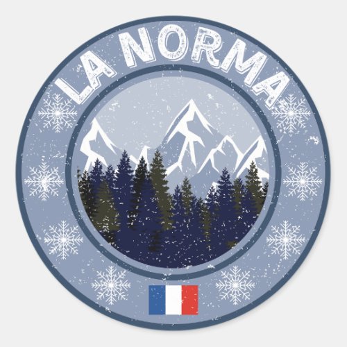 Norma Ski Resort Classic Round Sticker
