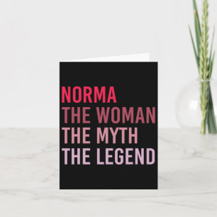 Norma The Woman Myth Legend Personalized Name Birt Card