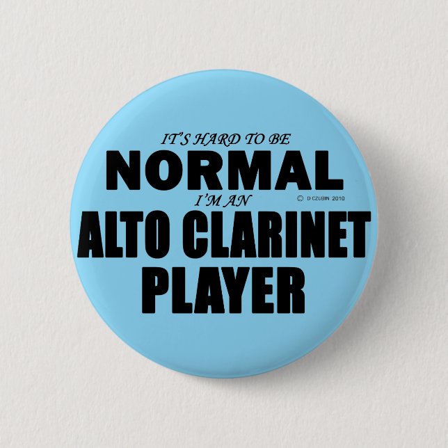 Normal Alto Clarinet Player Button (Front)