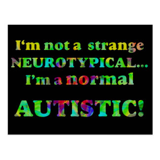 Normal Autistic Postcard