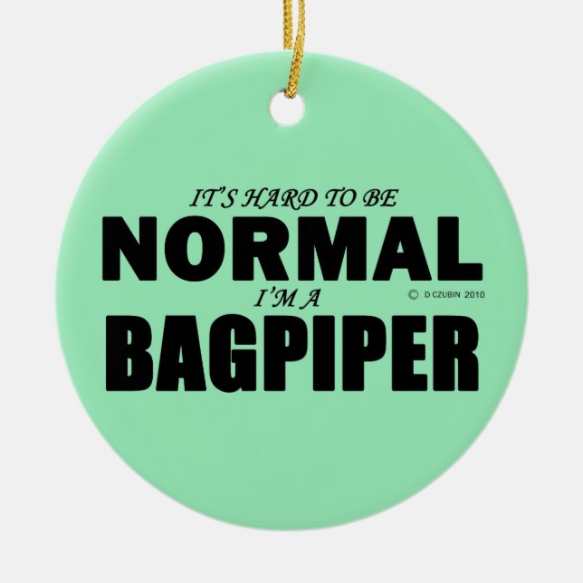 Normal Bagpiper Ceramic Ornament (Front)