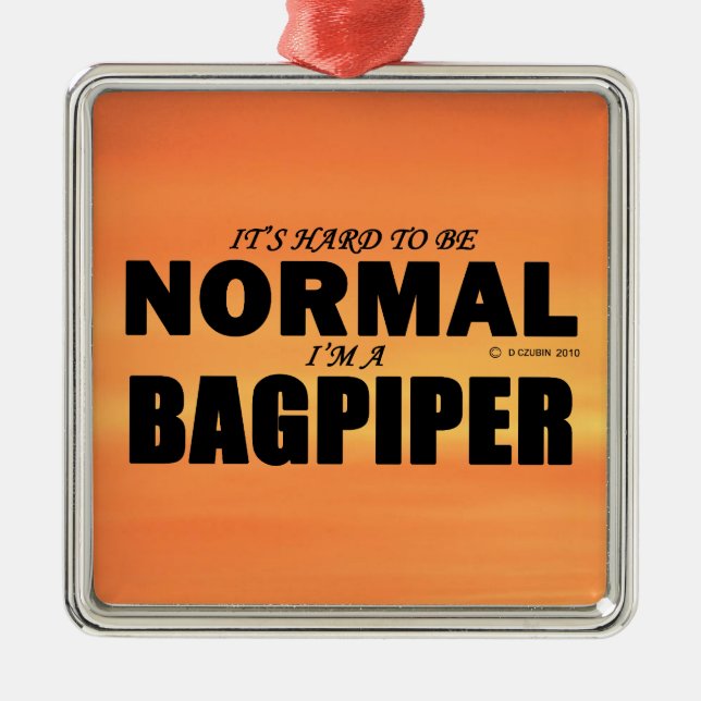 Normal Bagpiper Metal Ornament (Front)
