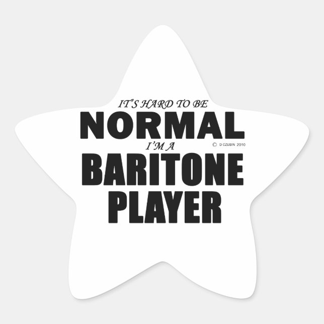 Normal Baritone Player Star Sticker (Front)