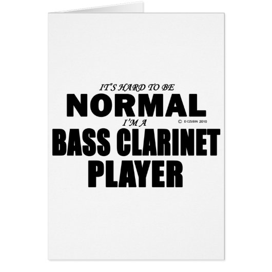 Normal Bass Clarinet Player Cards (Front)