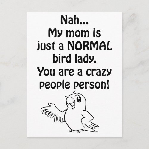 Normal Bird Lady Postcard