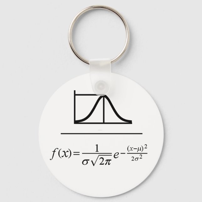 Normal Distribution Keychain (Front)