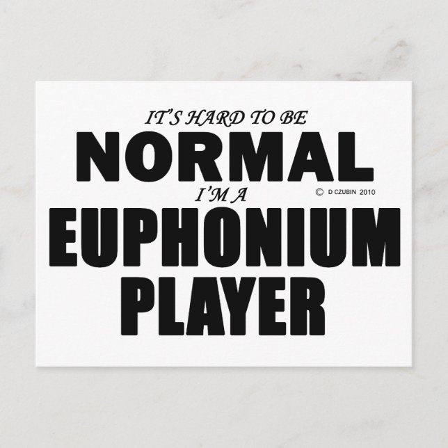 Normal Euphonium Player Postcard (Front)