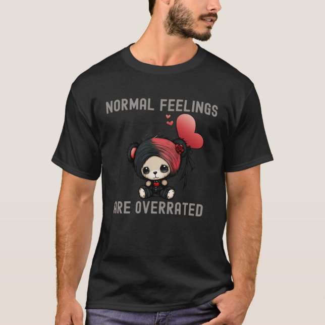 Normal Feelings Are Overrated Emo Music Scene T-Shirt (Front)