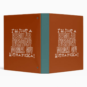 Normal Guy 3 Ring Binder