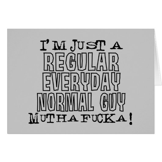 Normal Guy Cards (Front Horizontal)