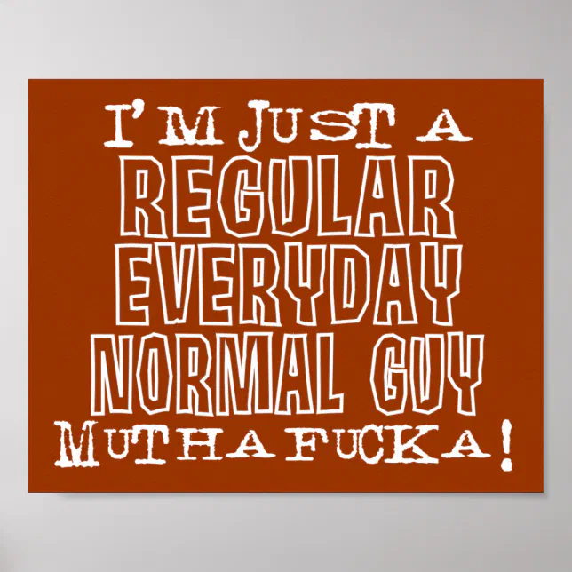Normal Guy Sticker Normal Guy Poster | Zazzle