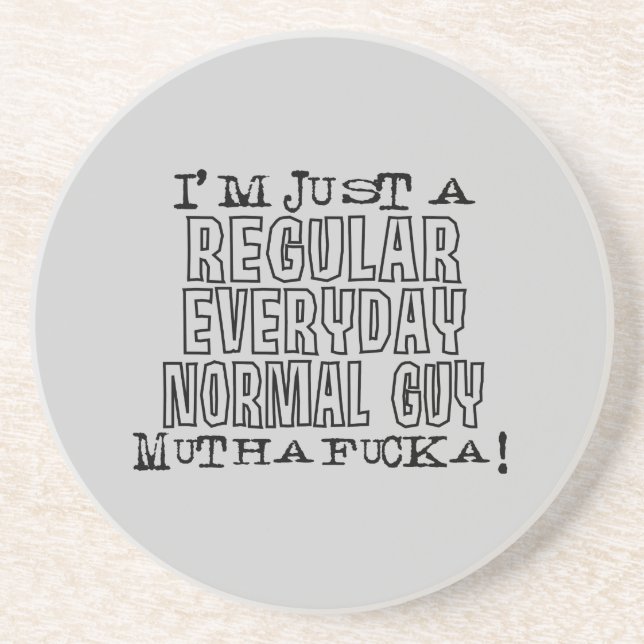 Normal Guy Sandstone Coaster (Front)