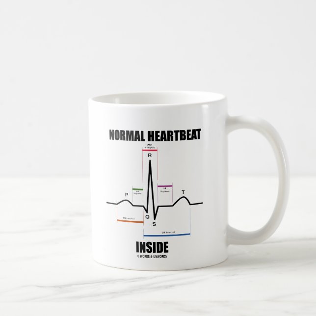 Normal Heartbeat Inside (ECG EKG) Coffee Mug (Right)