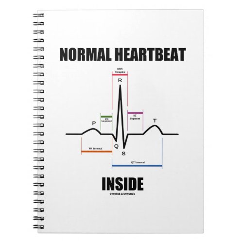 Normal Heartbeat Inside ECG EKG Electrocardiogram Notebook