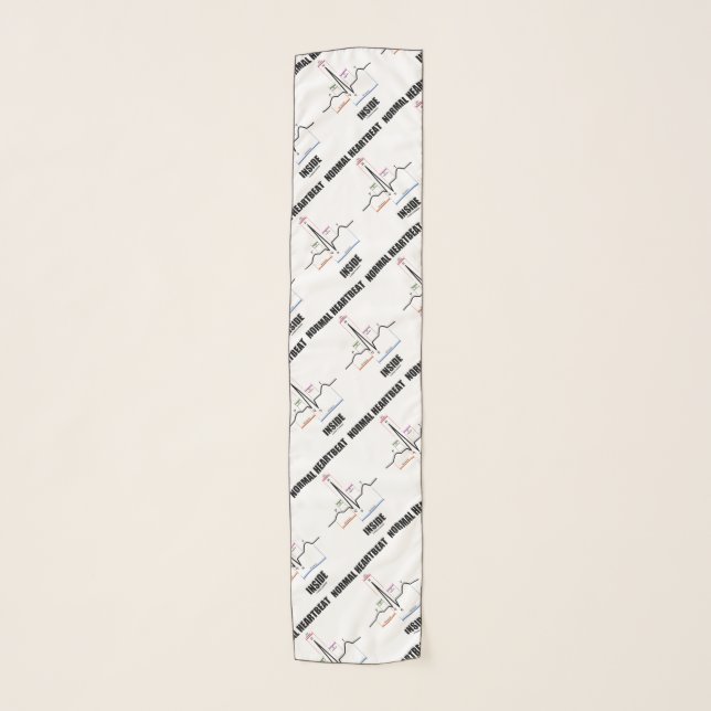 Normal Heartbeat Inside ECG EKG Electrocardiogram Scarf (Front)