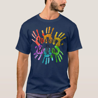 Normal Is Boring Kid Autism Awareness Love Support T-Shirt