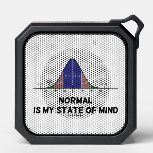 Normal Is My State Of Mind Bell Curve Geek Humor Bluetooth Speaker