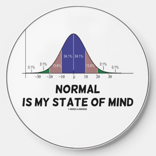 Normal Is My State Of Mind Bell Curve Geek Humor Wireless Charger