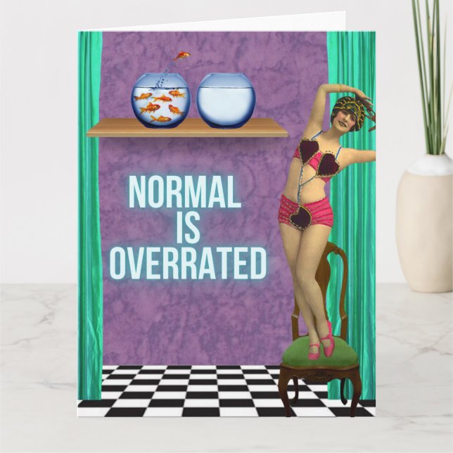 Normal is Overrated Funky & Fun Big Card (Front)