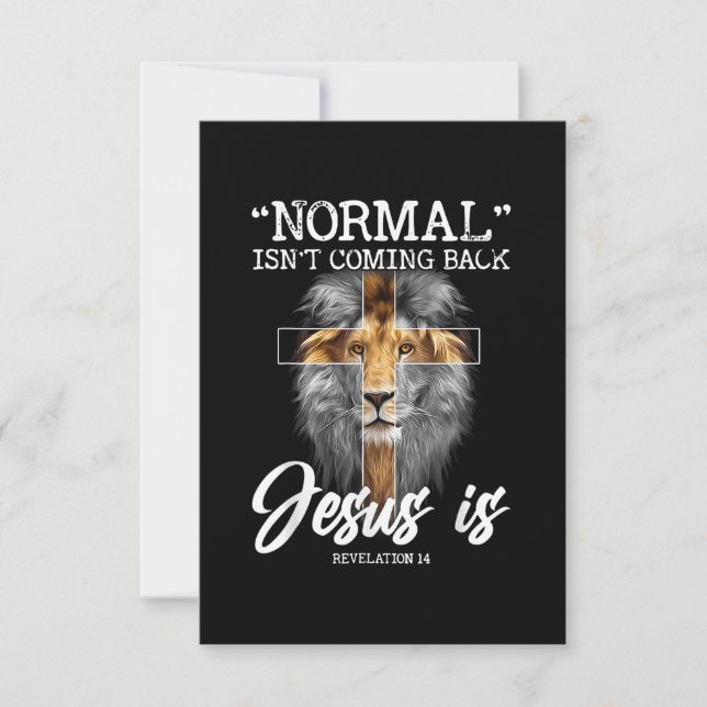 Normal Isn't Coming Back But Jesus Is Revelation C RSVP Card (Front)