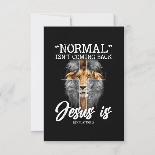 Normal Isnt Coming Back But Jesus Is Revelation C RSVP Card