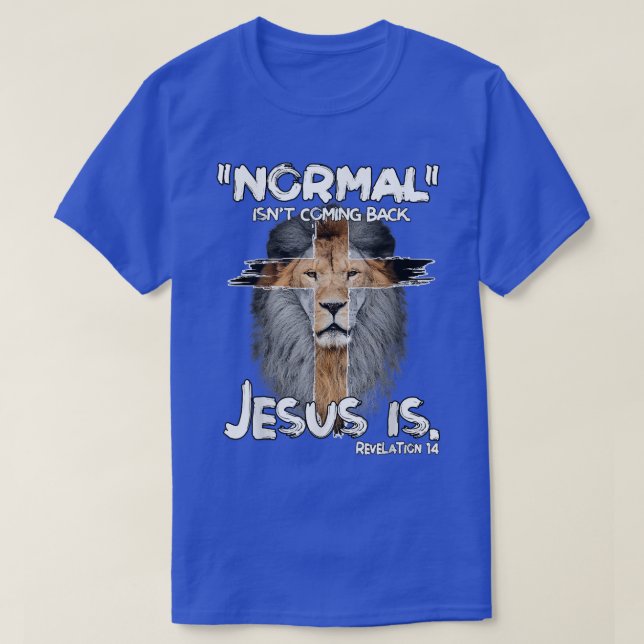 Normal Isn't Coming Back Jesus Is Revelation 14 Li T-Shirt (Design Front)