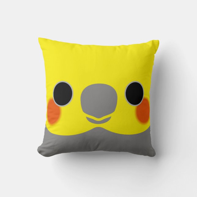 Normal Male Cockatiel Throw Pillow (Front)