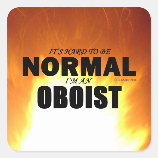 Normal Oboist Square Sticker (Front)