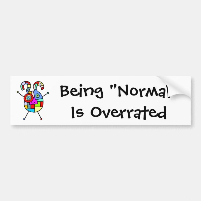 Normal Overrated (customizable) Bumper Sticker (Front)