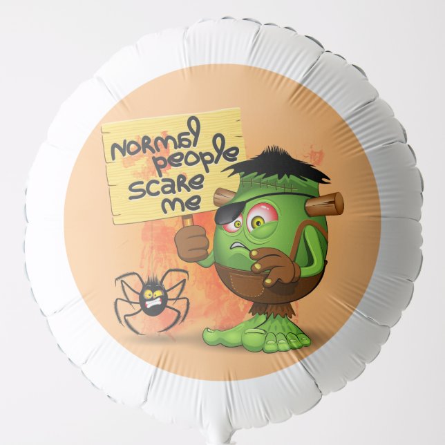 'Normal People Scare Me' Frankenstein Character Balloon (Front)