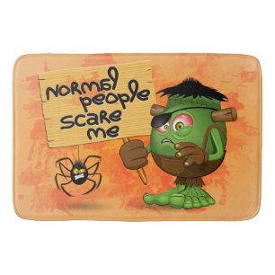 'Normal People Scare Me' Frankenstein Character Bath Mat