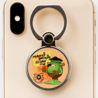 'Normal People Scare Me' Frankenstein Character Phone Ring Stand