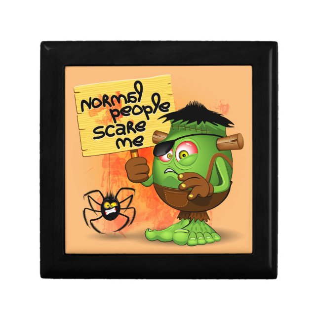 'Normal People Scare Me' Humorous Frankenstein Gift Box (Front)