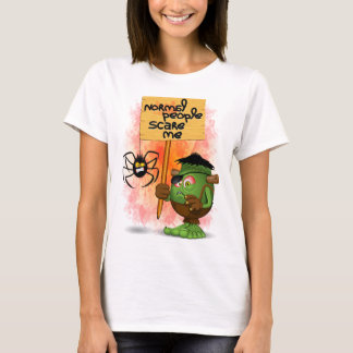 'Normal People Scare Me' Humorous Frankenstein T-Shirt