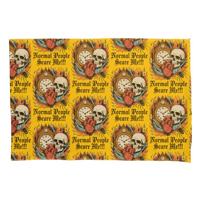 Normal People Scare Me Pillow Case (Front)