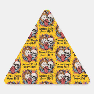 Normal People Scare Me Triangle Sticker
