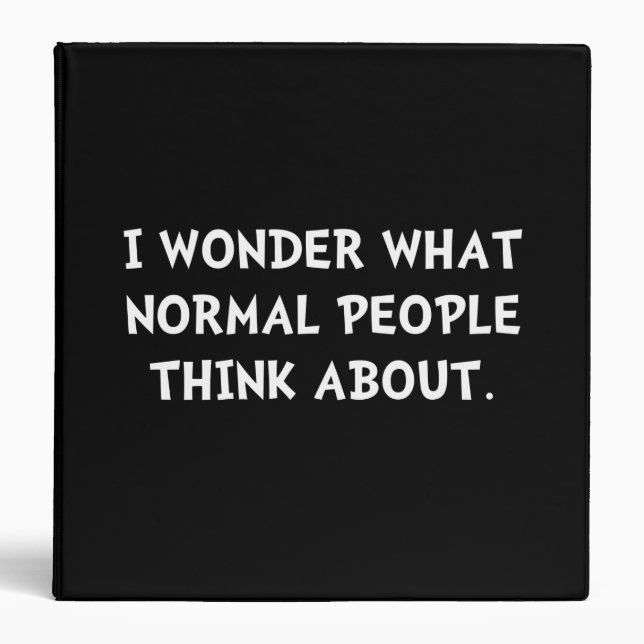 Normal People Think Binder (Front)